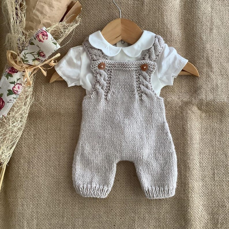 Olive Overalls Knitting Pattern