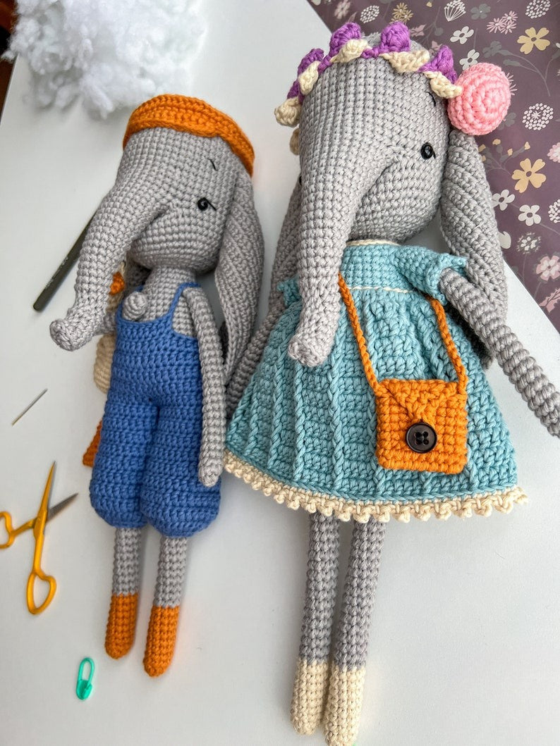 Lovely Elephants Crochet Pattern