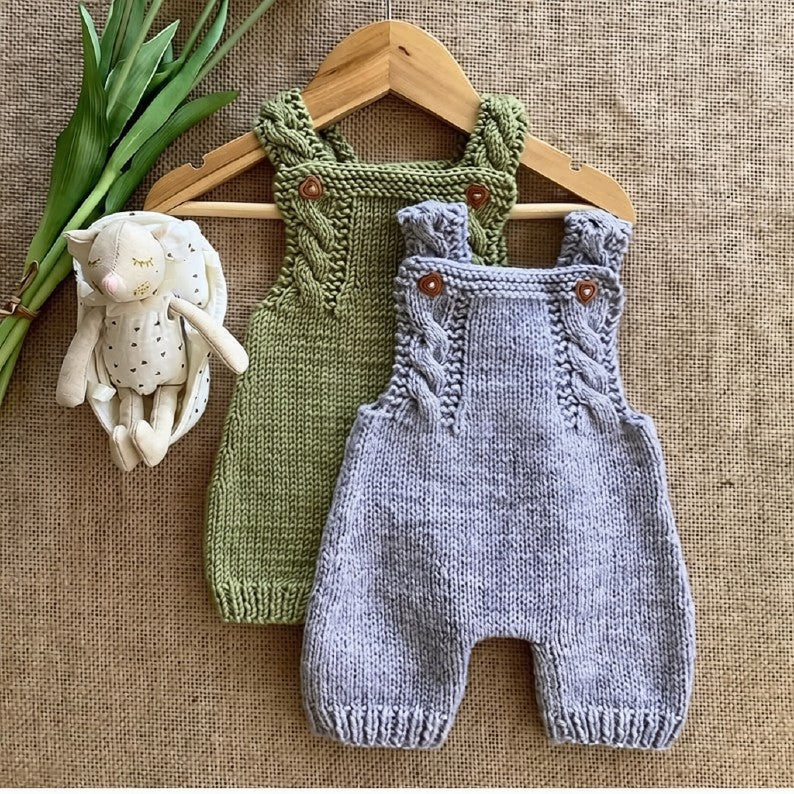 Olive Overalls Knitting Pattern