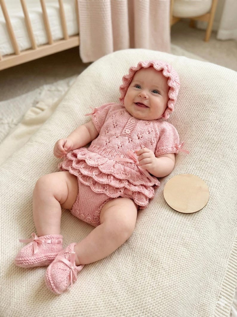 Aqua Baby Set Knitting Pattern