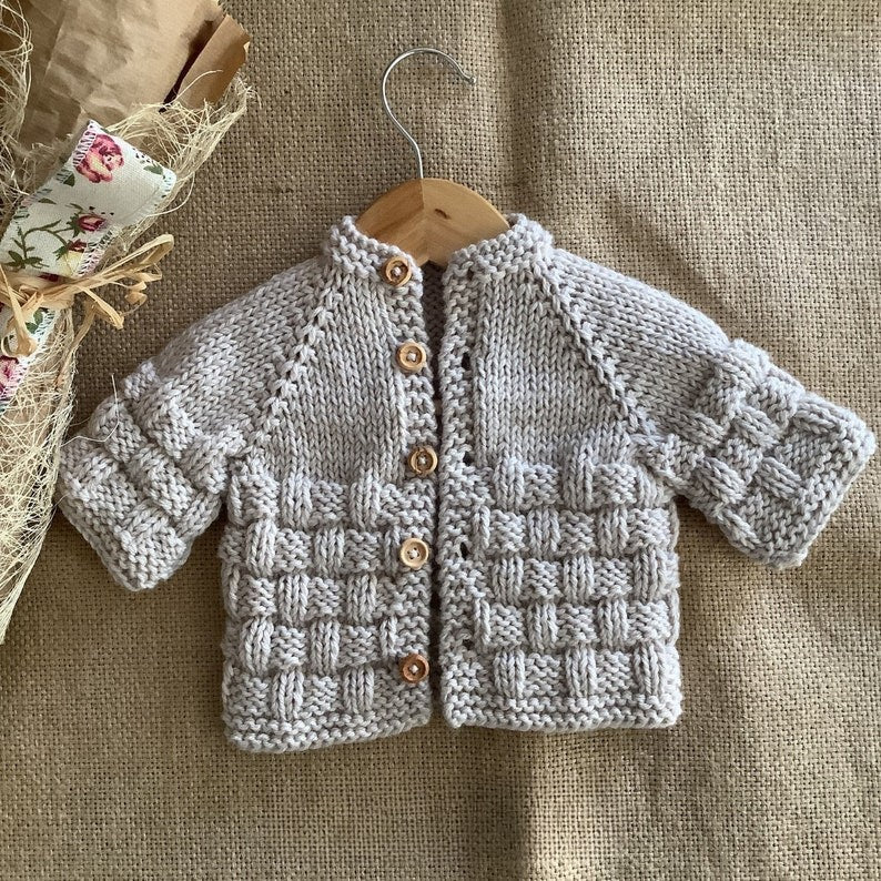 Golden Waffle Cardigan Knitting Pattern