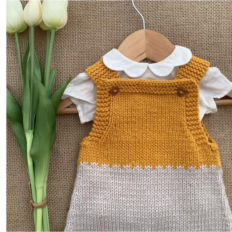 Toffee Baby Overalls Knitting Pattern