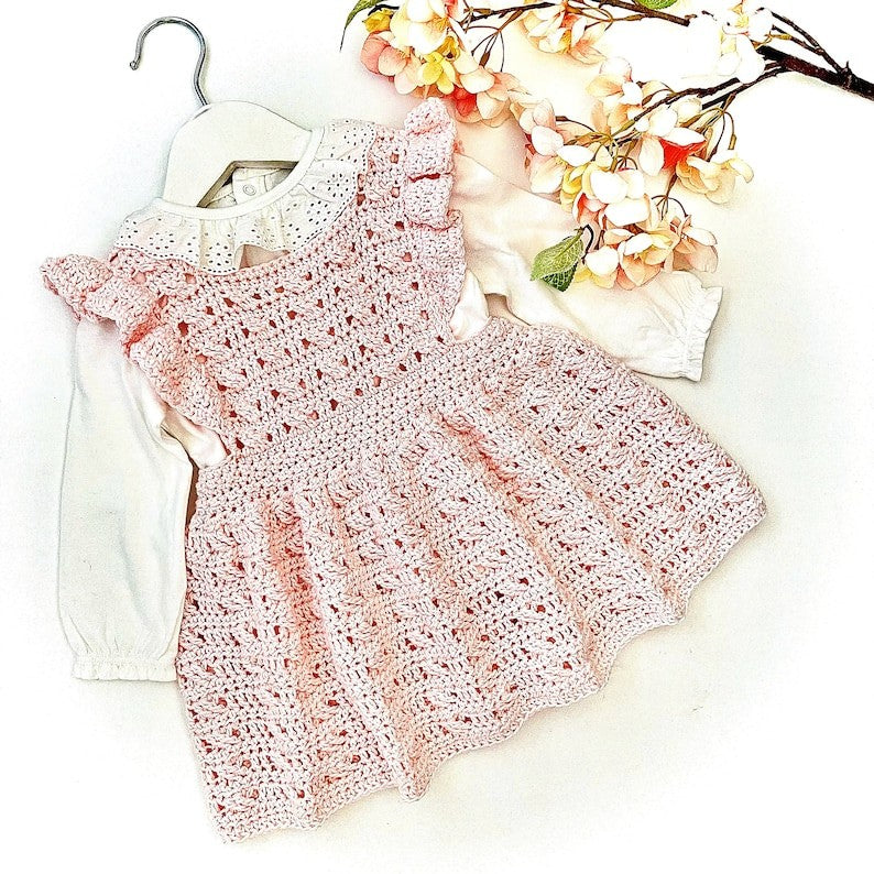 Roselle Baby Dress Crochet Pattern