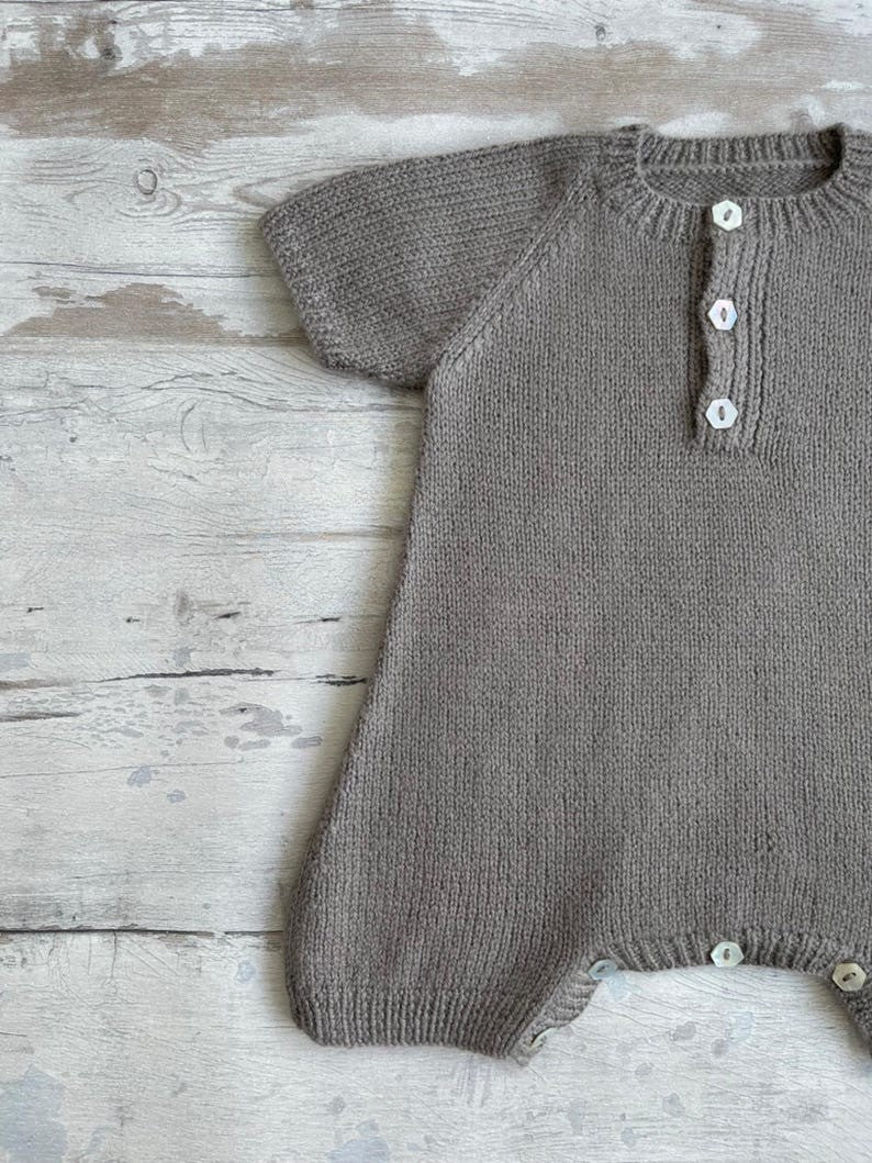 Soft Dune Romper Knitting Pattern