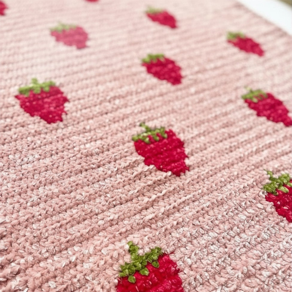 Strawberry Dreams Blanket Crochet Pattern