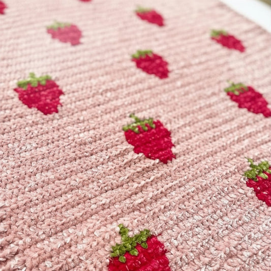 Strawberry Dreams Blanket Crochet Pattern