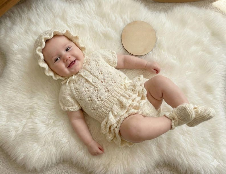 Aqua Baby Set Knitting Pattern
