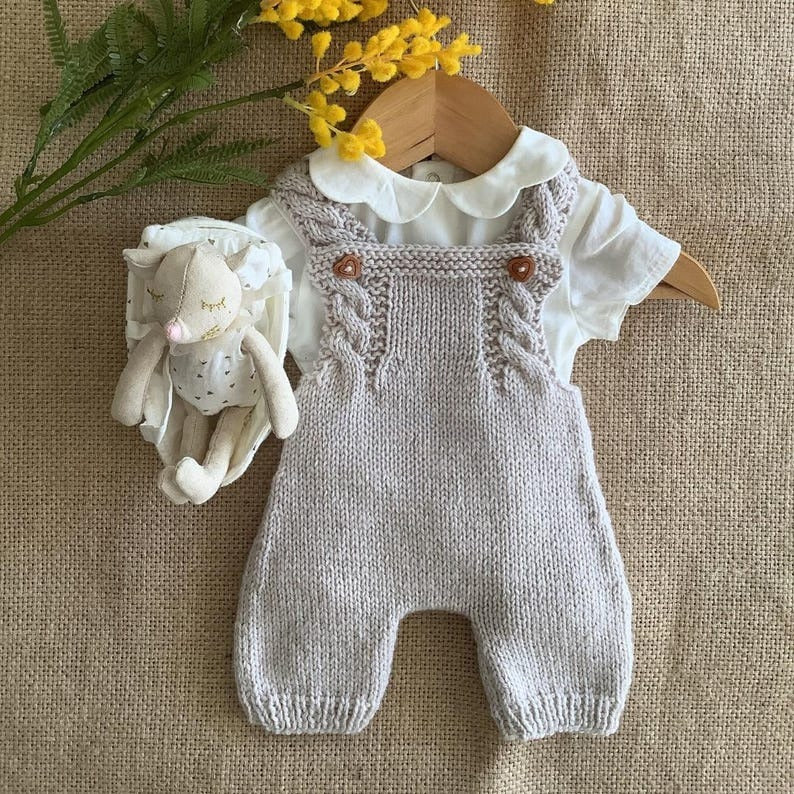 Olive Overalls Knitting Pattern