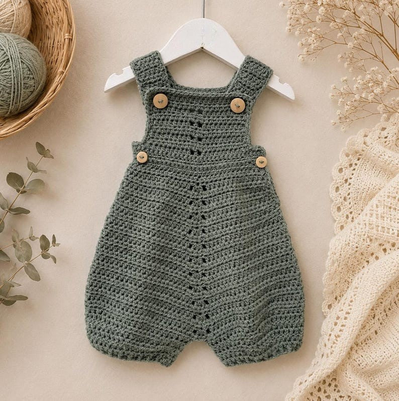Little Acorn Romper Crochet Pattern