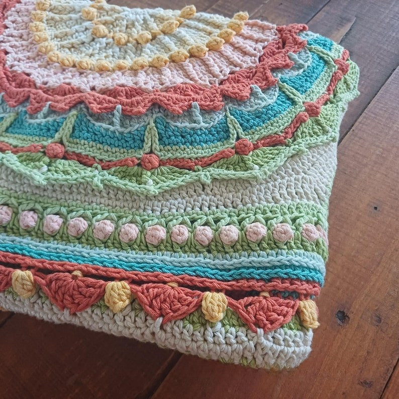 Meadow Mandala Blanket Crochet Pattern