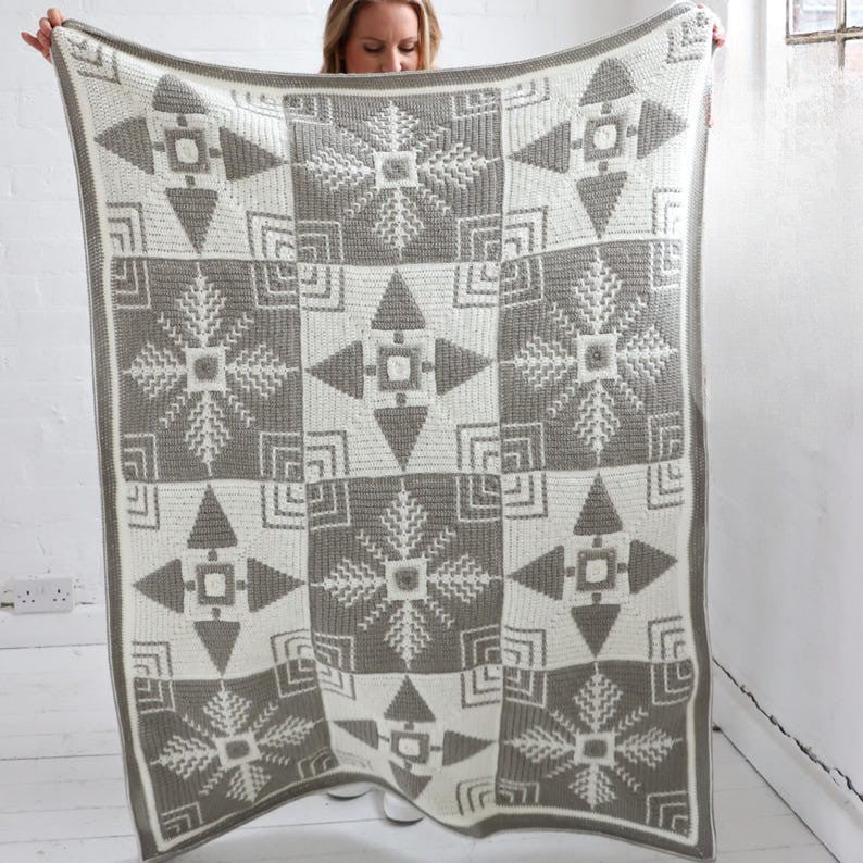 Winter Pines Blanket Crochet Pattern