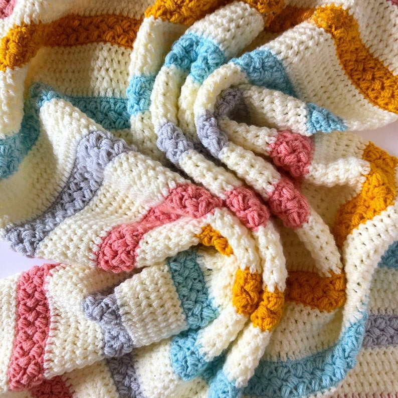 Golden Bean Blanket Crochet Pattern