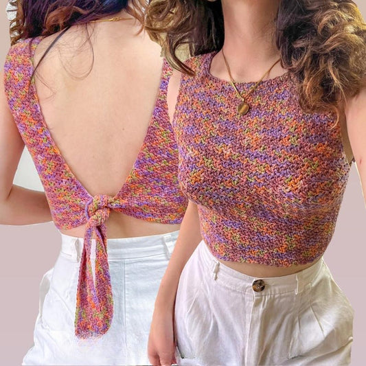 Sunset Tie Top Crochet Pattern
