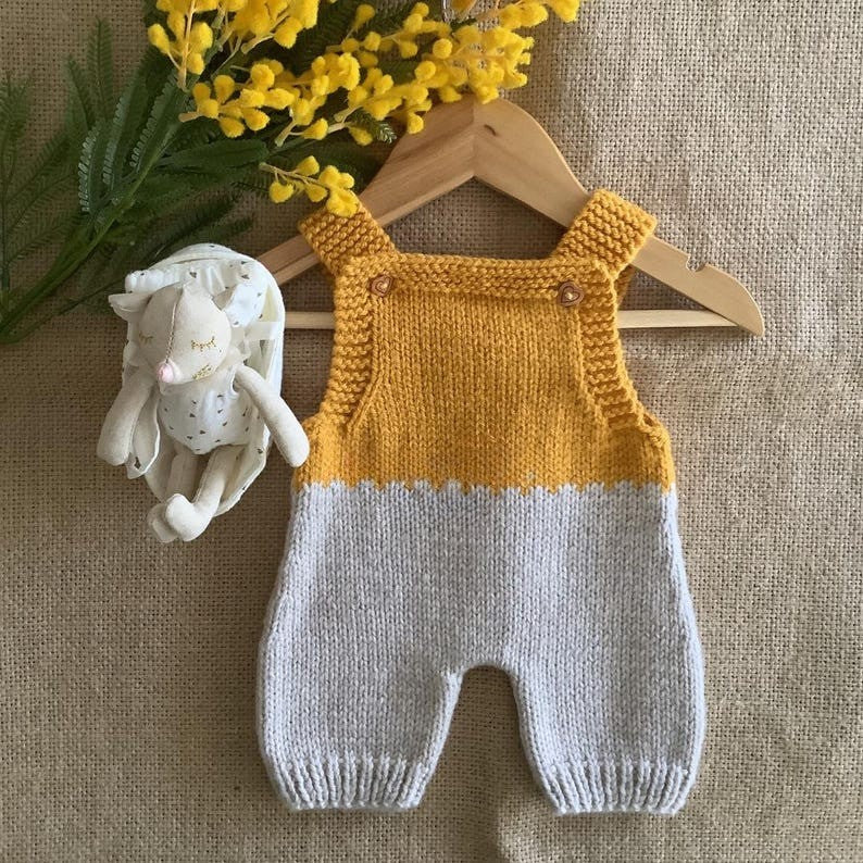 Toffee Baby Overalls Knitting Pattern