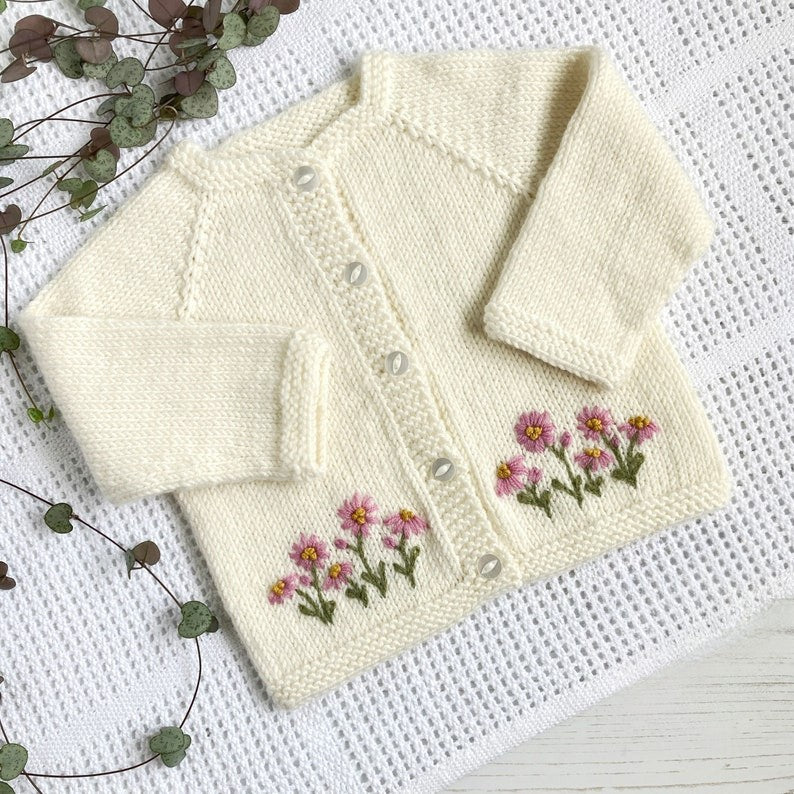 Daisy Bloom Cardigan Knitting Pattern