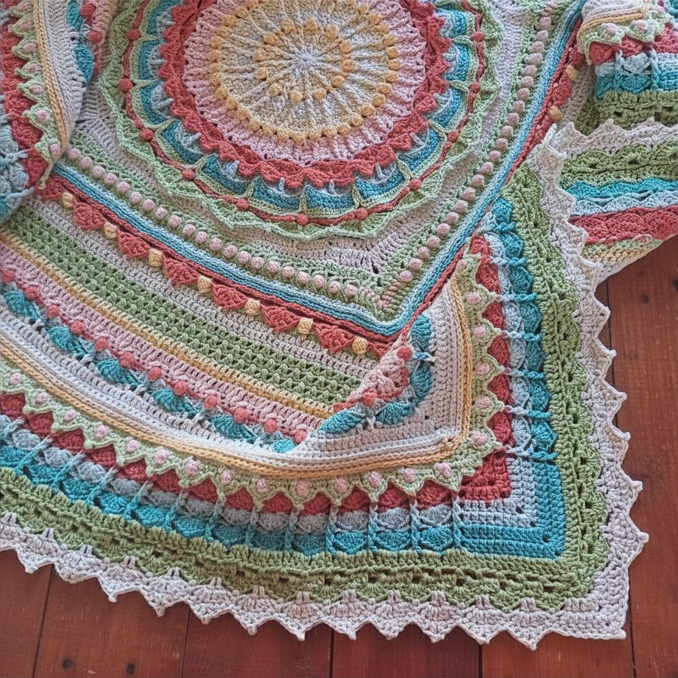 Meadow Mandala Blanket Crochet Pattern
