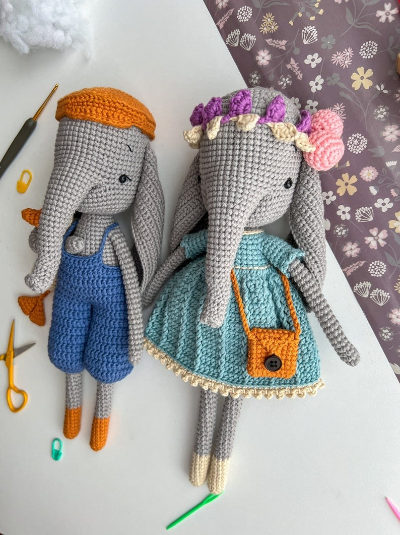 Lovely Elephants Crochet Pattern