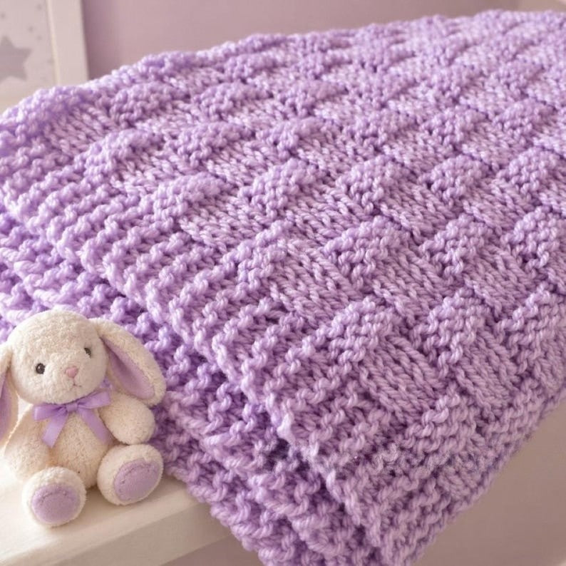 Gentle Weave Blanket Knitting Pattern