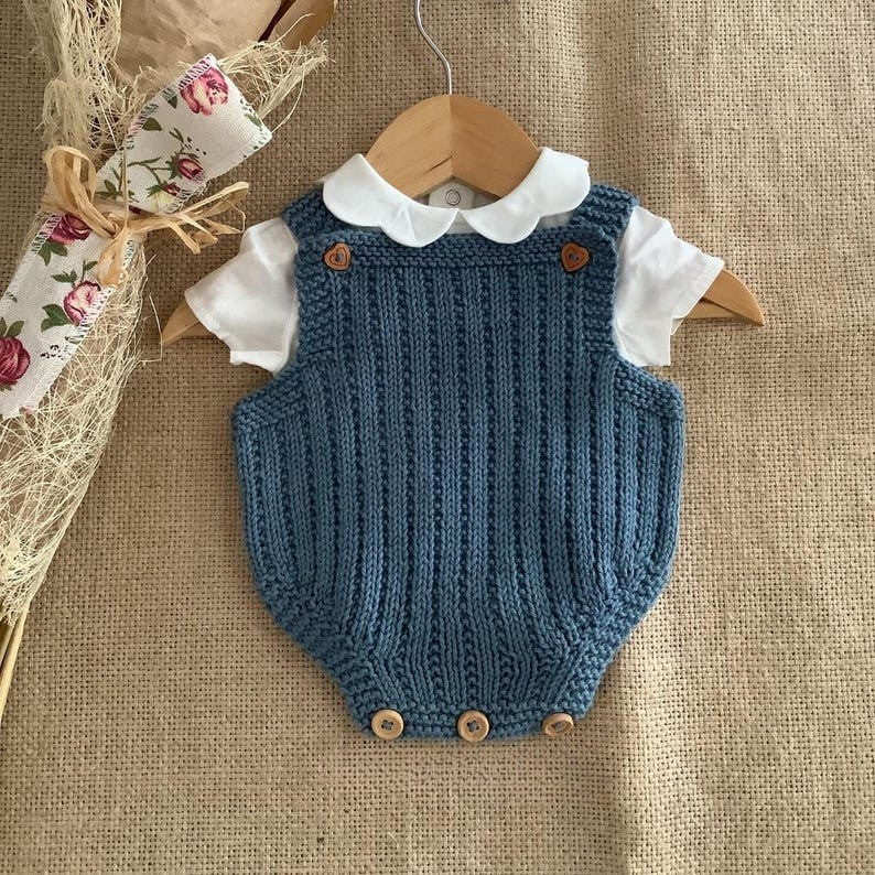 Biscuit Baby Romper Knitting Pattern