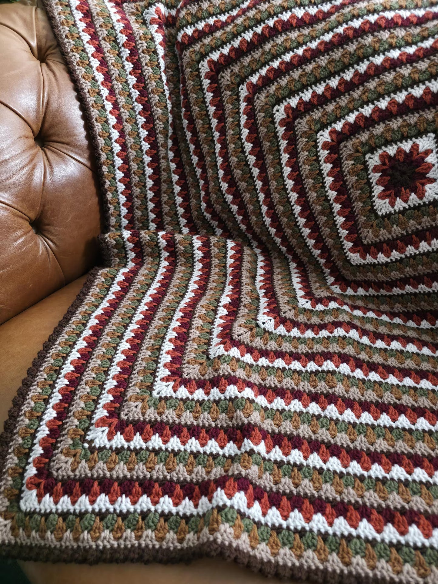 Harvest Square Blanket Crochet Pattern