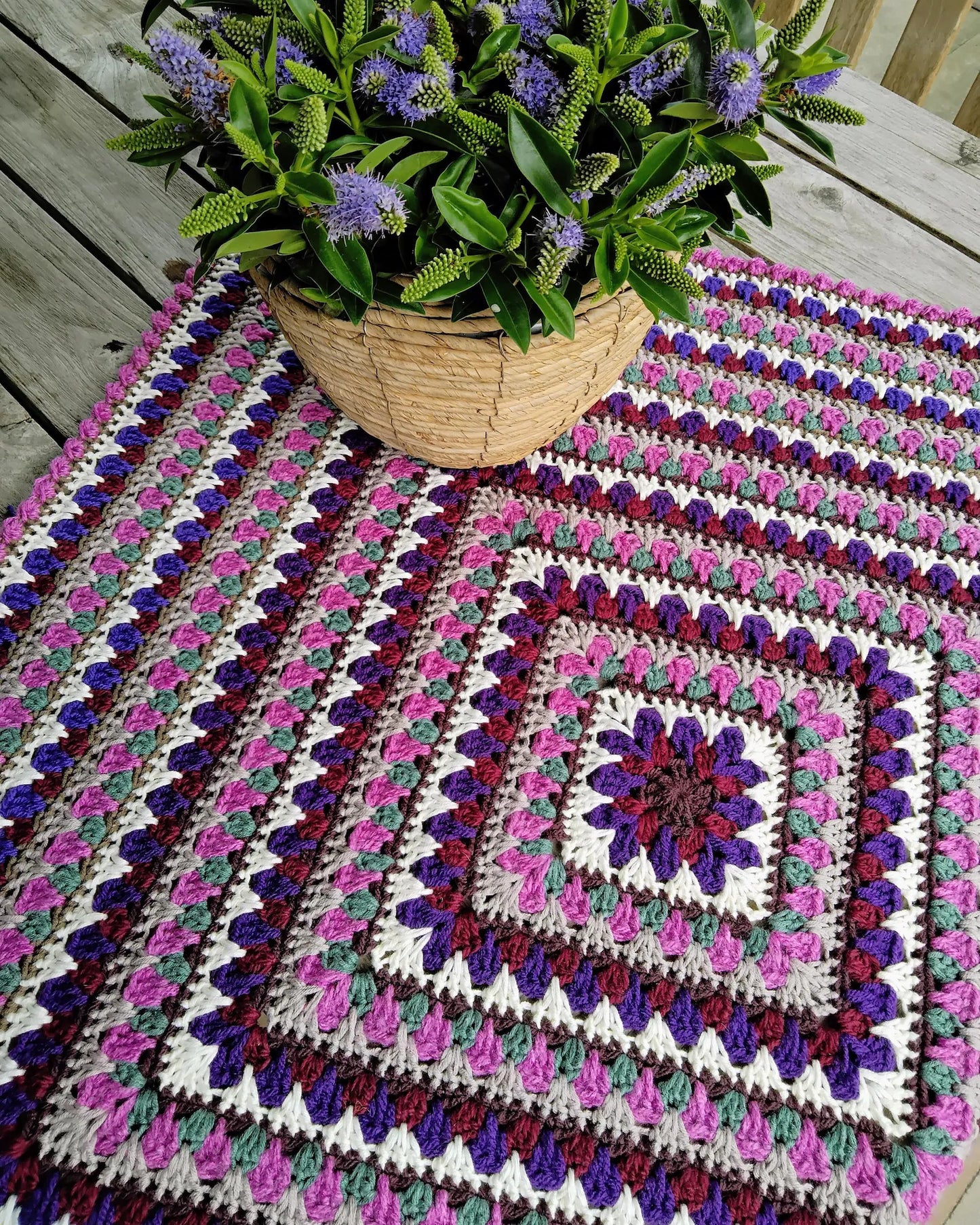 Harvest Square Blanket Crochet Pattern