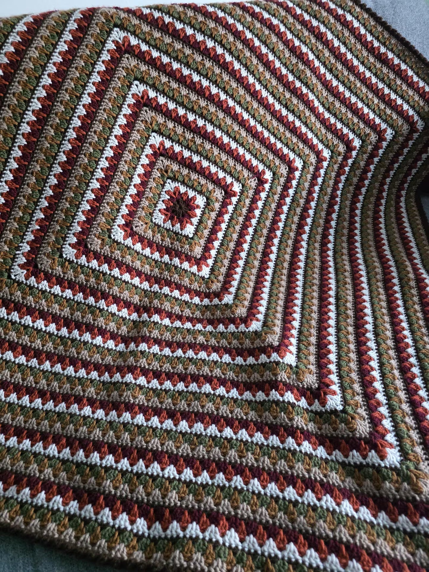 Harvest Square Blanket Crochet Pattern