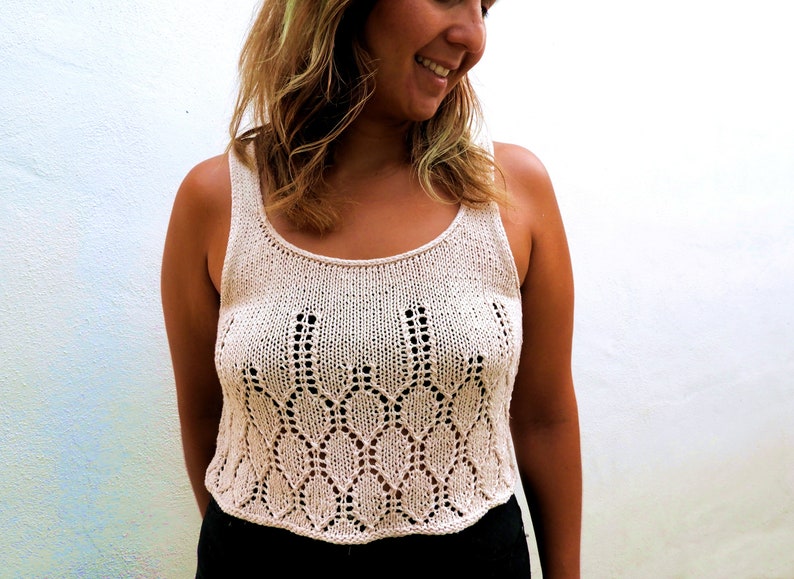 Lantern Lace Top Knitting Pattern