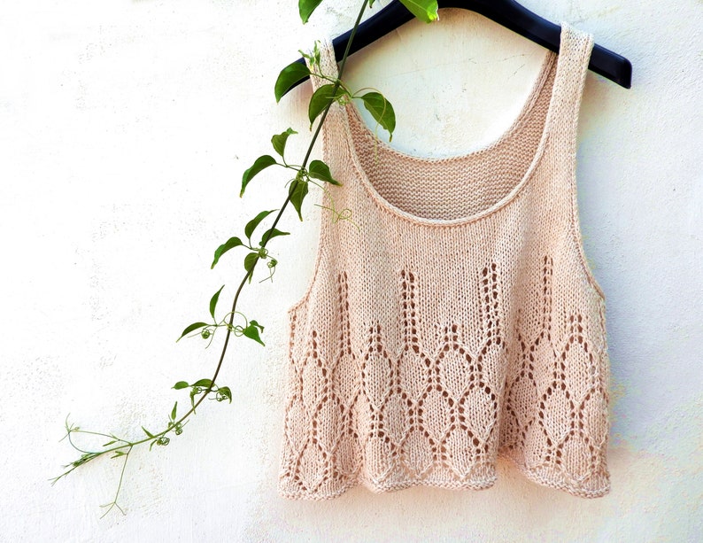 Lantern Lace Top Knitting Pattern