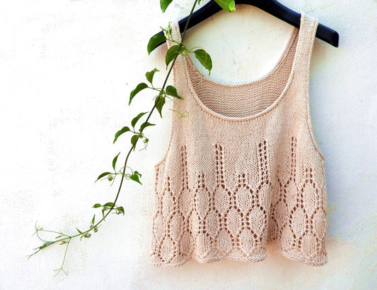 Lantern Lace Top Knitting Pattern