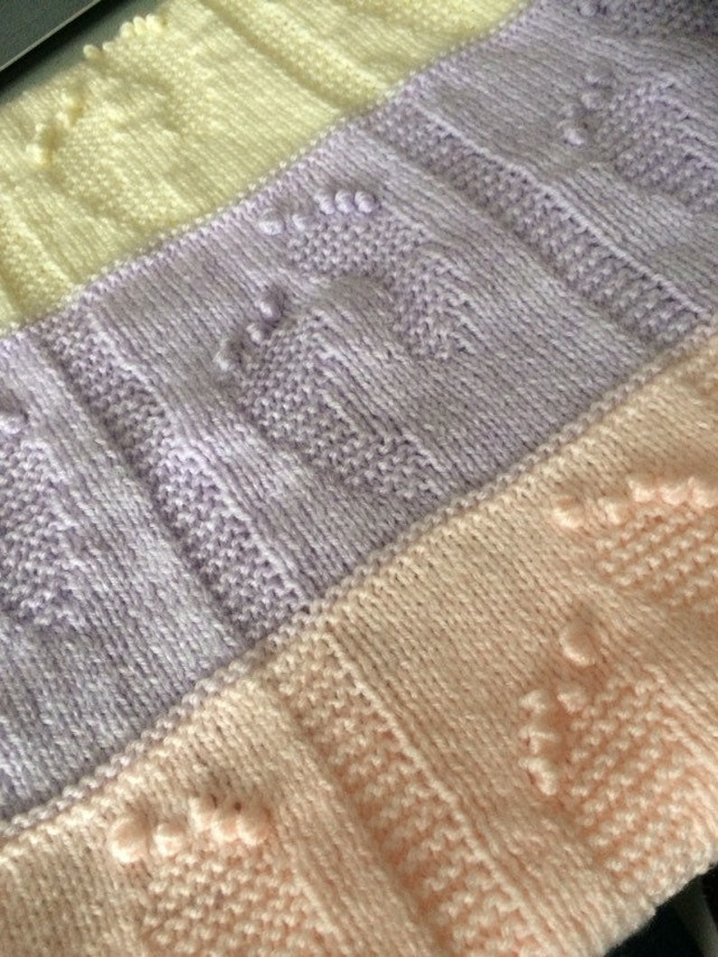 Tiny Footprints Blanket Knitting Pattern