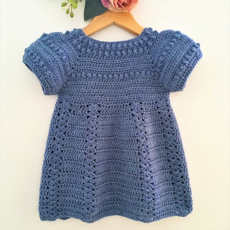 Golden Baby Dress Crochet Pattern