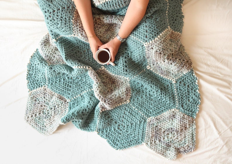 Misty Hexagon Blanket Crochet Pattern