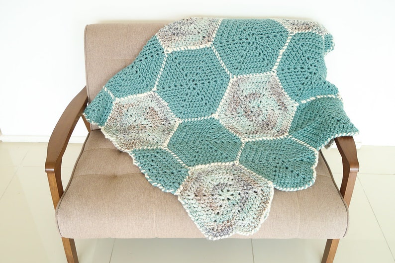 Misty Hexagon Blanket Crochet Pattern