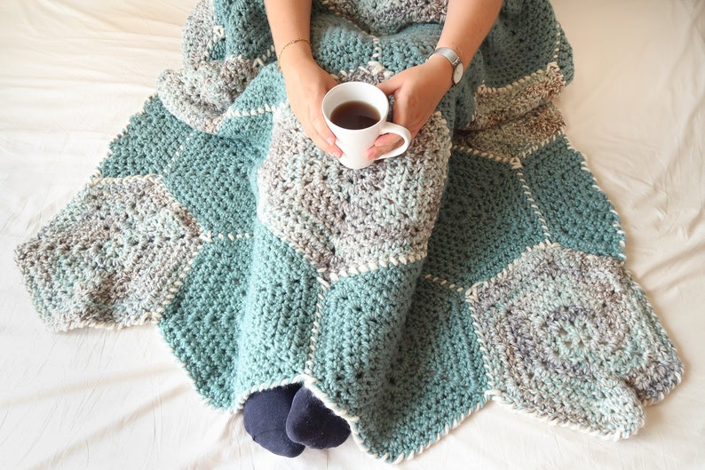 Misty Hexagon Blanket Crochet Pattern