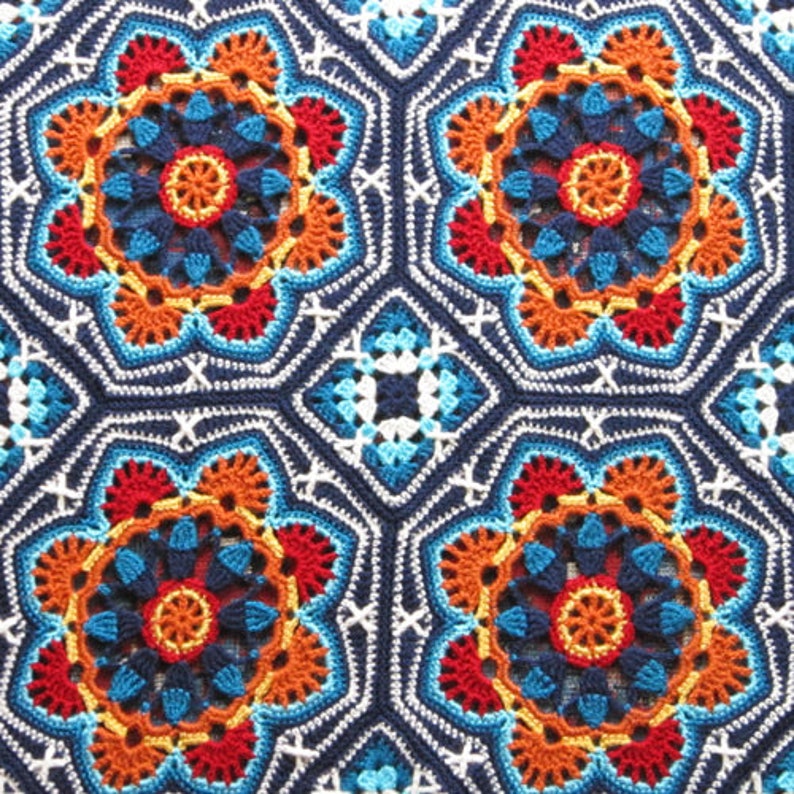 Royal Tile Blanket Crochet Pattern