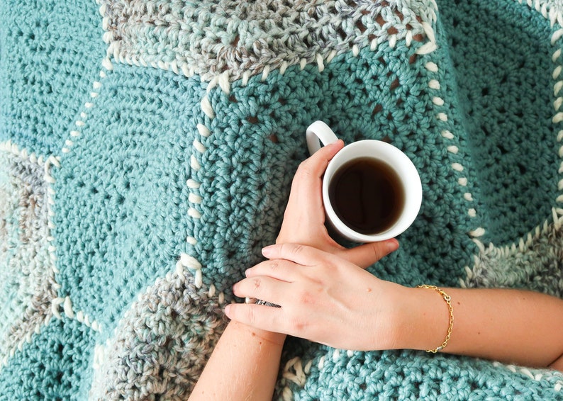 Misty Hexagon Blanket Crochet Pattern