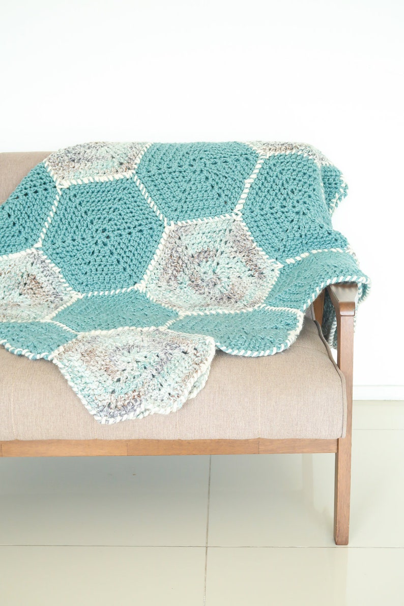 Misty Hexagon Blanket Crochet Pattern