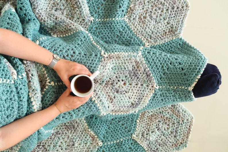 Misty Hexagon Blanket Crochet Pattern