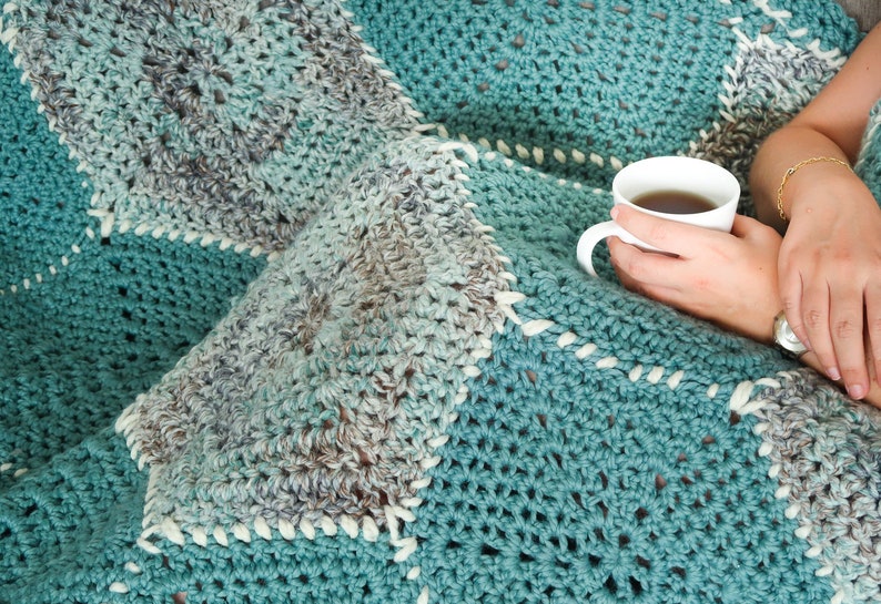 Misty Hexagon Blanket Crochet Pattern