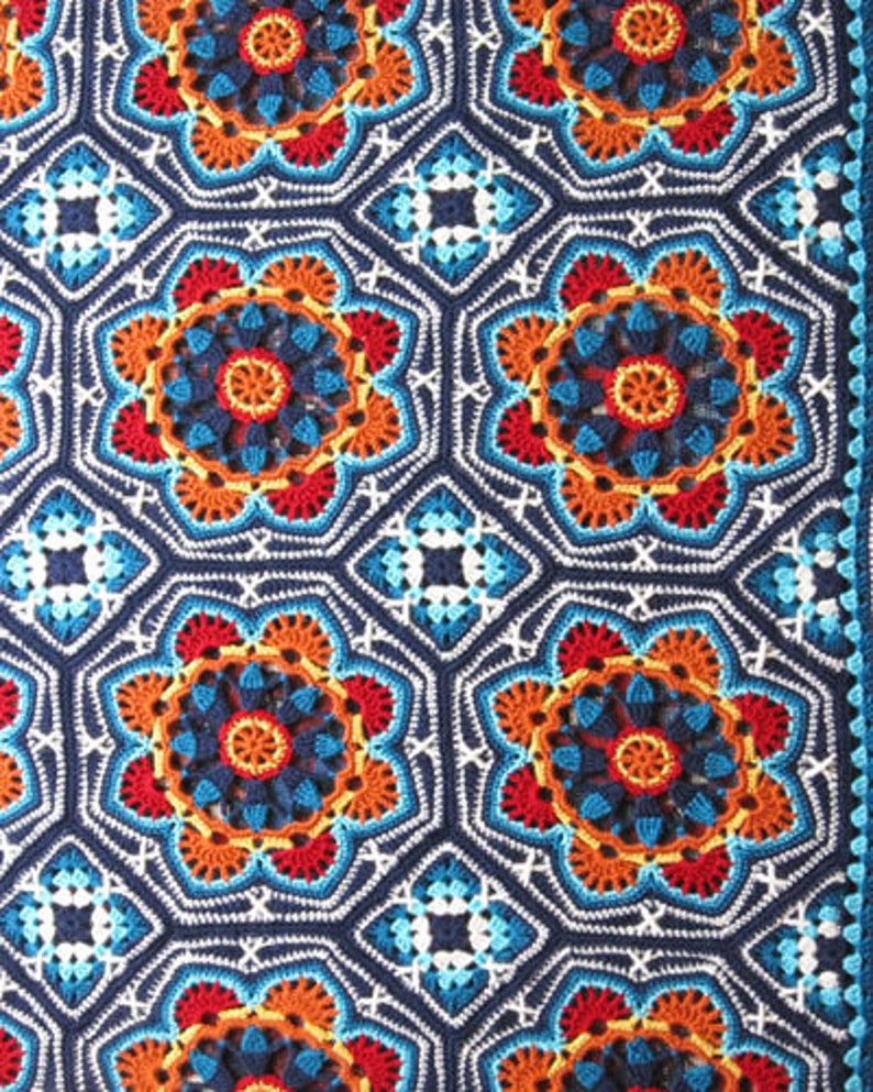Royal Tile Blanket Crochet Pattern