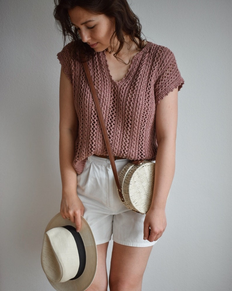 Blush Breeze Top Knitting Pattern