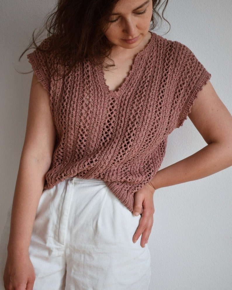 Blush Breeze Top Knitting Pattern