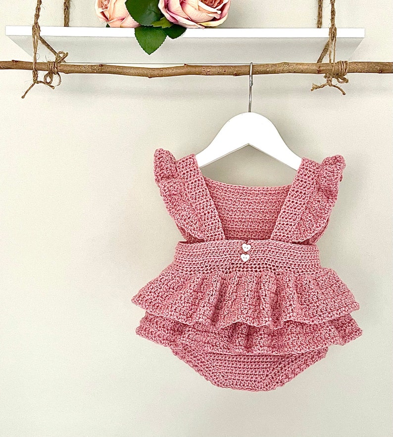 Ruffle Baby Romper Crochet Pattern