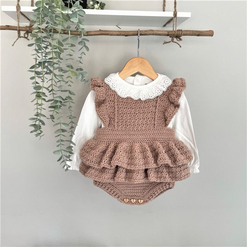 Ruffle Baby Romper Crochet Pattern
