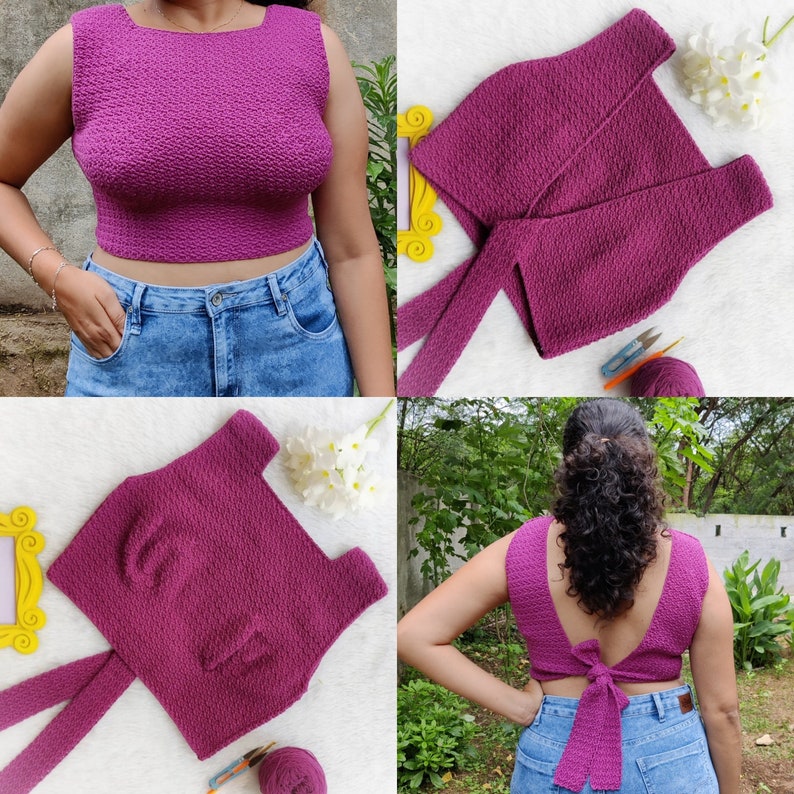 Sunset Tie Top Crochet Pattern