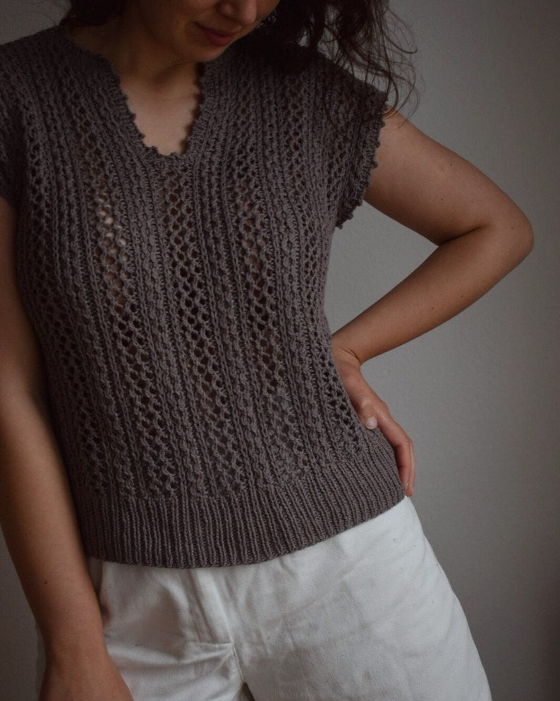 Blush Breeze Top Knitting Pattern