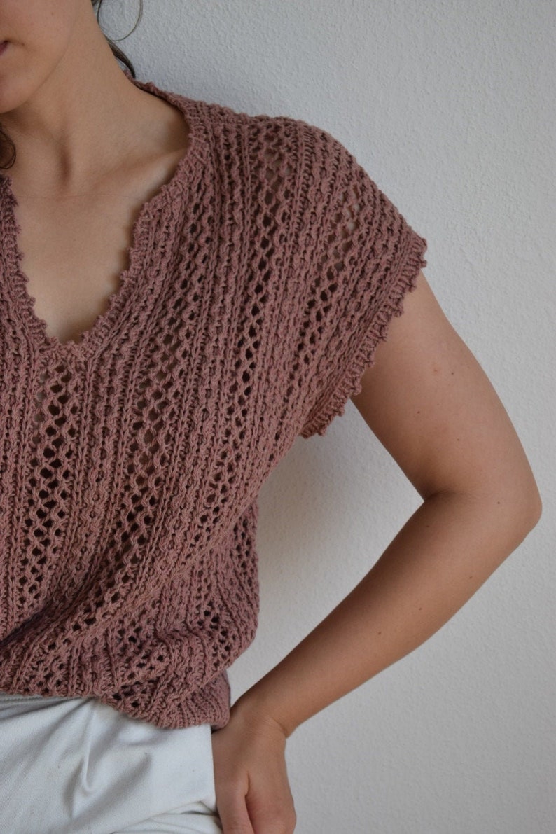 Blush Breeze Top Knitting Pattern