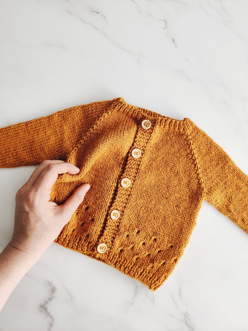 Caramel Baby Cardigan Knitting Pattern