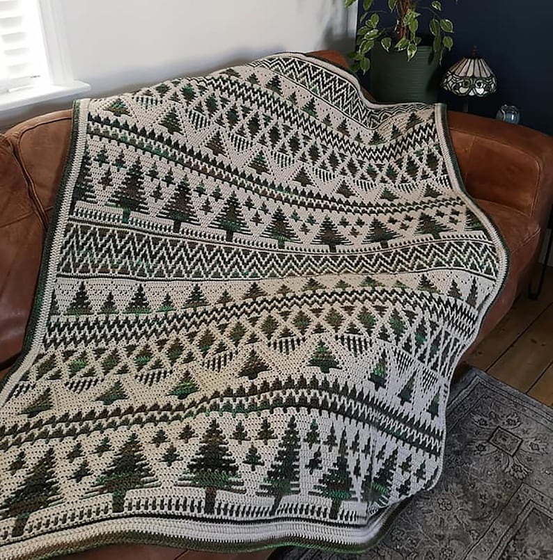 Forest Ridge Blanket Crochet Pattern
