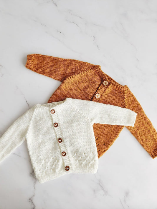 Caramel Baby Cardigan Knitting Pattern